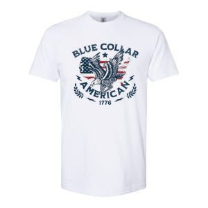 Usa Patriotic Blue Collar American Working Man Softstyle CVC T-Shirt