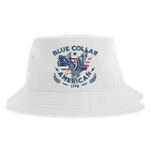 Usa Patriotic Blue Collar American Working Man Sustainable Bucket Hat