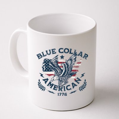 Usa Patriotic Blue Collar American Working Man Coffee Mug