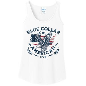 Usa Patriotic Blue Collar American Working Man Ladies Essential Tank