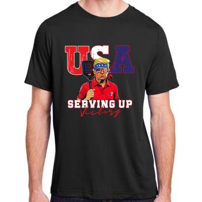 Usa Pickleball Champ Patriotic Trump & Pickleball Adult ChromaSoft Performance T-Shirt