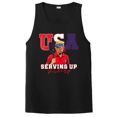 Usa Pickleball Champ Patriotic Trump & Pickleball PosiCharge Competitor Tank