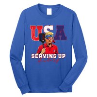 Usa Pickleball Champ Patriotic Trump & Pickleball Long Sleeve Shirt