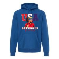 Usa Pickleball Champ Patriotic Trump & Pickleball Premium Hoodie