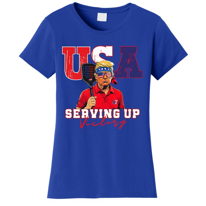 Usa Pickleball Champ Patriotic Trump & Pickleball Women's T-Shirt