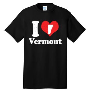 Us Proud Citizen America Love State I Heart Vermont Tall T-Shirt