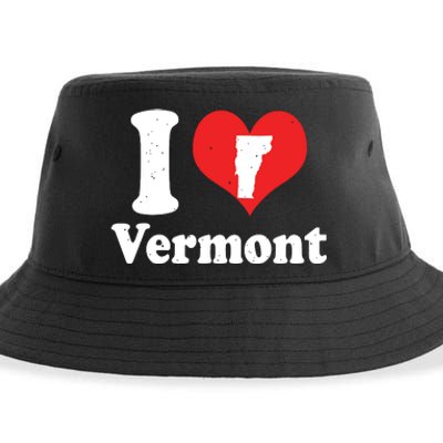 Us Proud Citizen America Love State I Heart Vermont Sustainable Bucket Hat