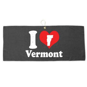 Us Proud Citizen America Love State I Heart Vermont Large Microfiber Waffle Golf Towel