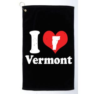 Us Proud Citizen America Love State I Heart Vermont Platinum Collection Golf Towel