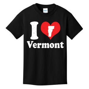 Us Proud Citizen America Love State I Heart Vermont Kids T-Shirt