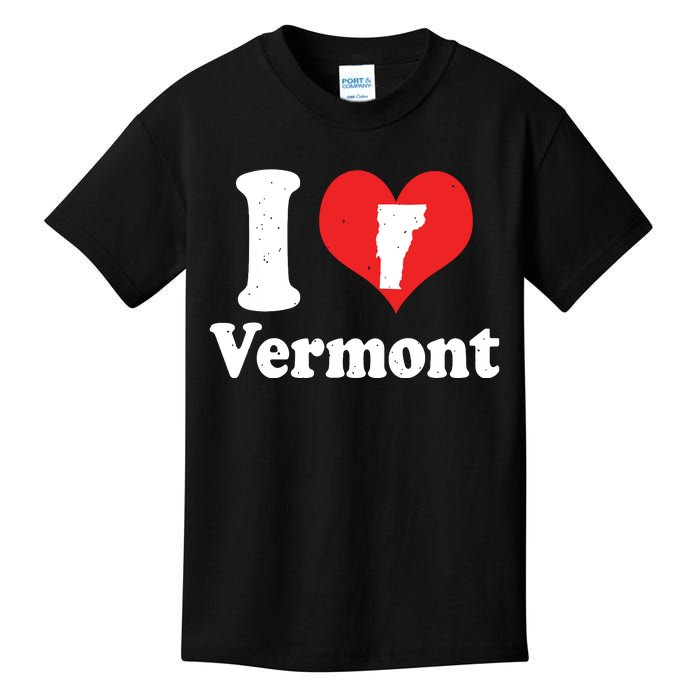 Us Proud Citizen America Love State I Heart Vermont Kids T-Shirt