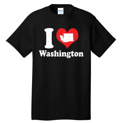 Us Proud Citizen America Love State I Heart Washington Tall T-Shirt