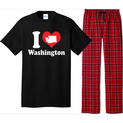 Us Proud Citizen America Love State I Heart Washington Pajama Set