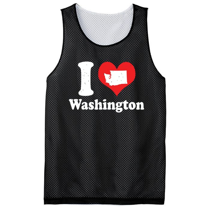 Us Proud Citizen America Love State I Heart Washington Mesh Reversible Basketball Jersey Tank