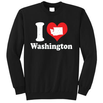 Us Proud Citizen America Love State I Heart Washington Tall Sweatshirt