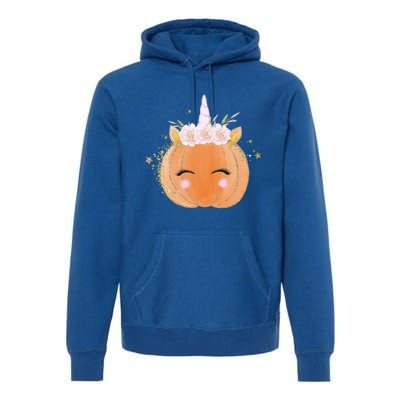 Unicorn Pumpkin Costume Halloween Gift Girls Great Gift Premium Hoodie