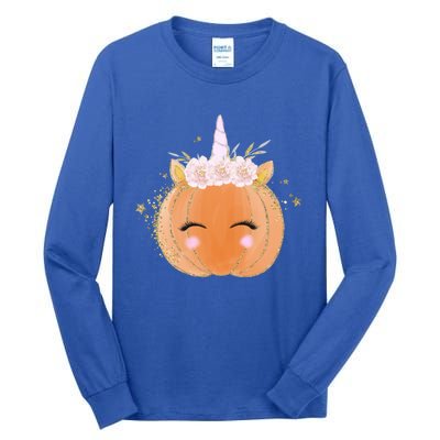 Unicorn Pumpkin Costume Halloween Gift Girls Great Gift Tall Long Sleeve T-Shirt