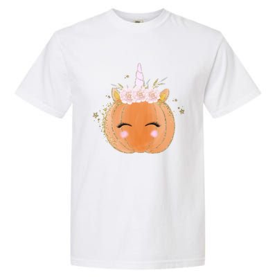 Unicorn Pumpkin Costume Halloween Gift Girls Great Gift Garment-Dyed Heavyweight T-Shirt