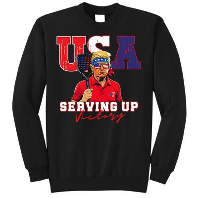 Usa Pickleball Champ Patriotic Trump & Pickleball Sweatshirt