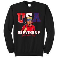 Usa Pickleball Champ Patriotic Trump & Pickleball Tall Sweatshirt