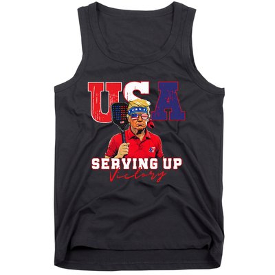 Usa Pickleball Champ Patriotic Trump & Pickleball Tank Top