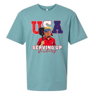 Usa Pickleball Champ Patriotic Trump & Pickleball Sueded Cloud Jersey T-Shirt