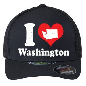 Us Proud Citizen America Love State I Heart Washington Flexfit Unipanel Trucker Cap