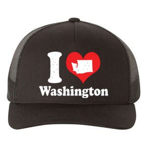 Us Proud Citizen America Love State I Heart Washington Yupoong Adult 5-Panel Trucker Hat