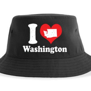 Us Proud Citizen America Love State I Heart Washington Sustainable Bucket Hat