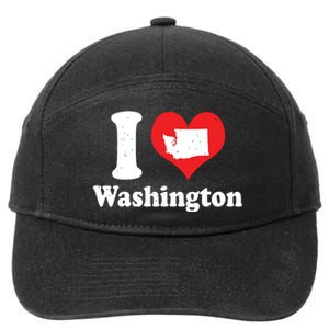 Us Proud Citizen America Love State I Heart Washington 7-Panel Snapback Hat