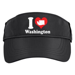 Us Proud Citizen America Love State I Heart Washington Adult Drive Performance Visor