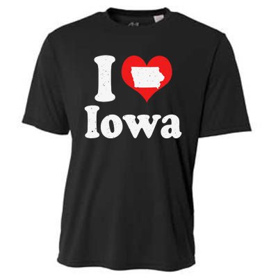 US Proud Citizen America Love State I Heart Iowa Cooling Performance Crew T-Shirt