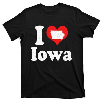 US Proud Citizen America Love State I Heart Iowa T-Shirt