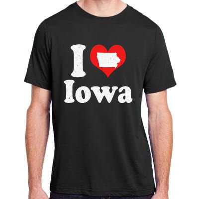 US Proud Citizen America Love State I Heart Iowa Adult ChromaSoft Performance T-Shirt