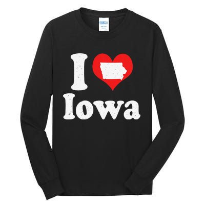 US Proud Citizen America Love State I Heart Iowa Tall Long Sleeve T-Shirt