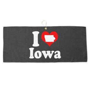 US Proud Citizen America Love State I Heart Iowa Large Microfiber Waffle Golf Towel