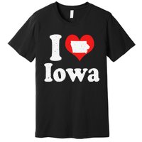 US Proud Citizen America Love State I Heart Iowa Premium T-Shirt