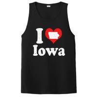 US Proud Citizen America Love State I Heart Iowa PosiCharge Competitor Tank