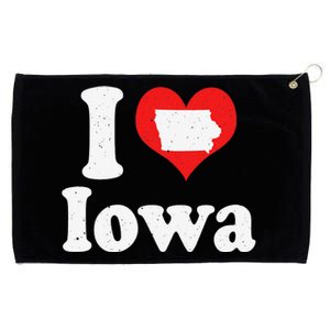 US Proud Citizen America Love State I Heart Iowa Grommeted Golf Towel