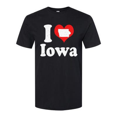 US Proud Citizen America Love State I Heart Iowa Softstyle CVC T-Shirt