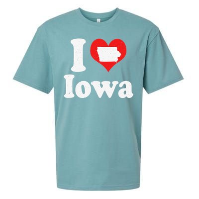 US Proud Citizen America Love State I Heart Iowa Sueded Cloud Jersey T-Shirt