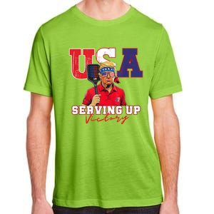 Usa Pickleball Champ Patriotic Trump & Pickleball Adult ChromaSoft Performance T-Shirt