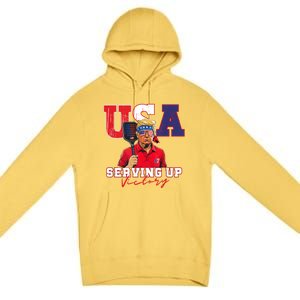 Usa Pickleball Champ Patriotic Trump & Pickleball Premium Pullover Hoodie