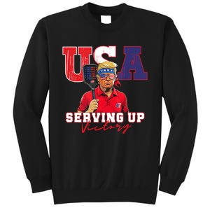 Usa Pickleball Champ Patriotic Trump & Pickleball Sweatshirt