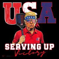 Usa Pickleball Champ Patriotic Trump & Pickleball Tall T-Shirt