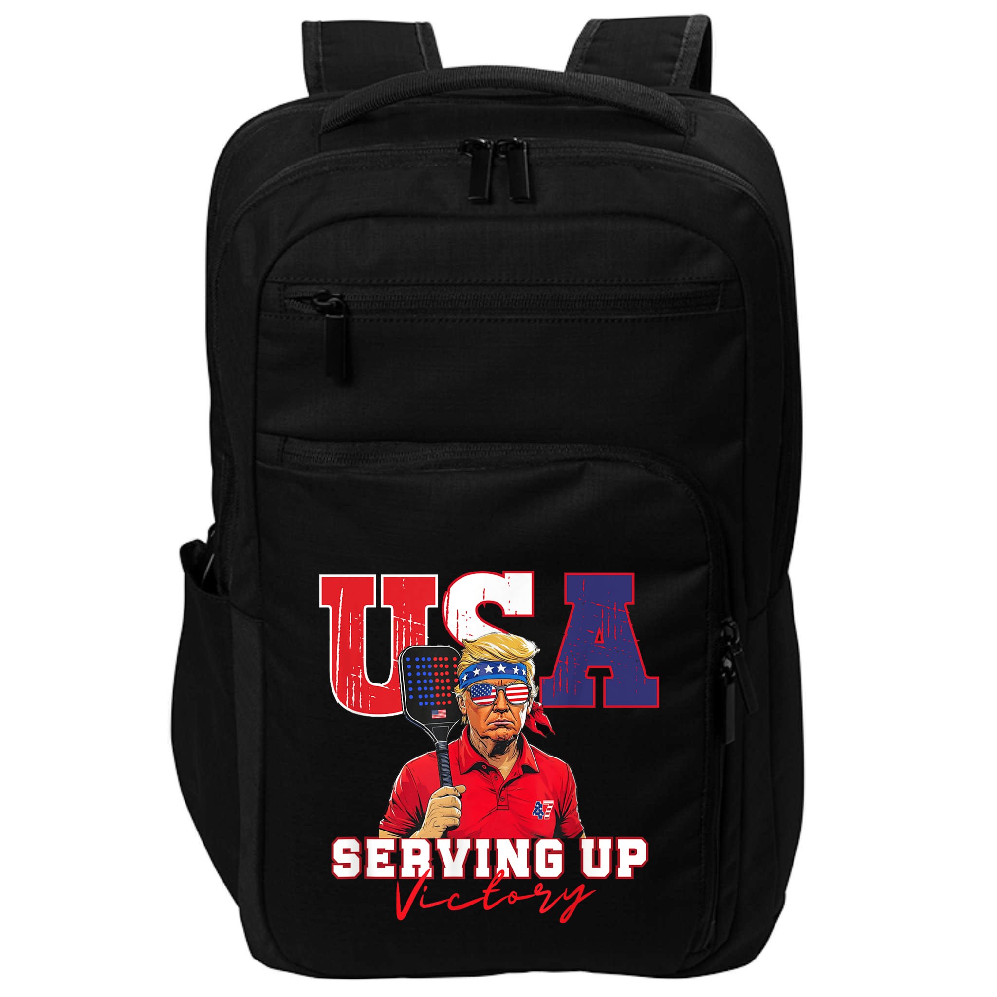 Usa Pickleball Champ Patriotic Trump & Pickleball Impact Tech Backpack