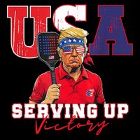Usa Pickleball Champ Patriotic Trump & Pickleball Impact Tech Backpack