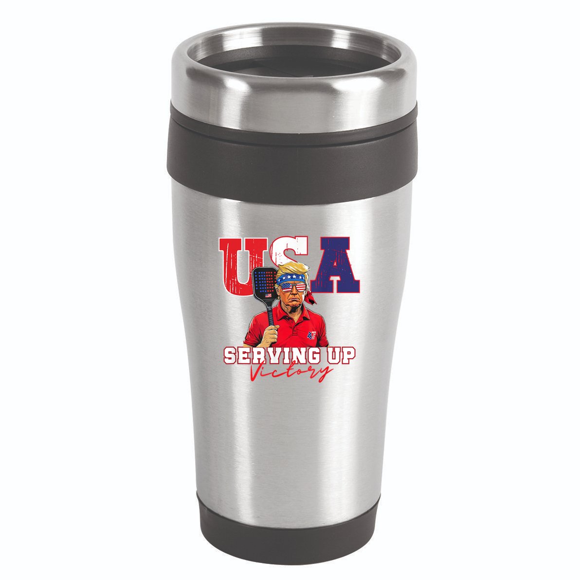 Usa Pickleball Champ Patriotic Trump & Pickleball 16oz Travel Tumbler