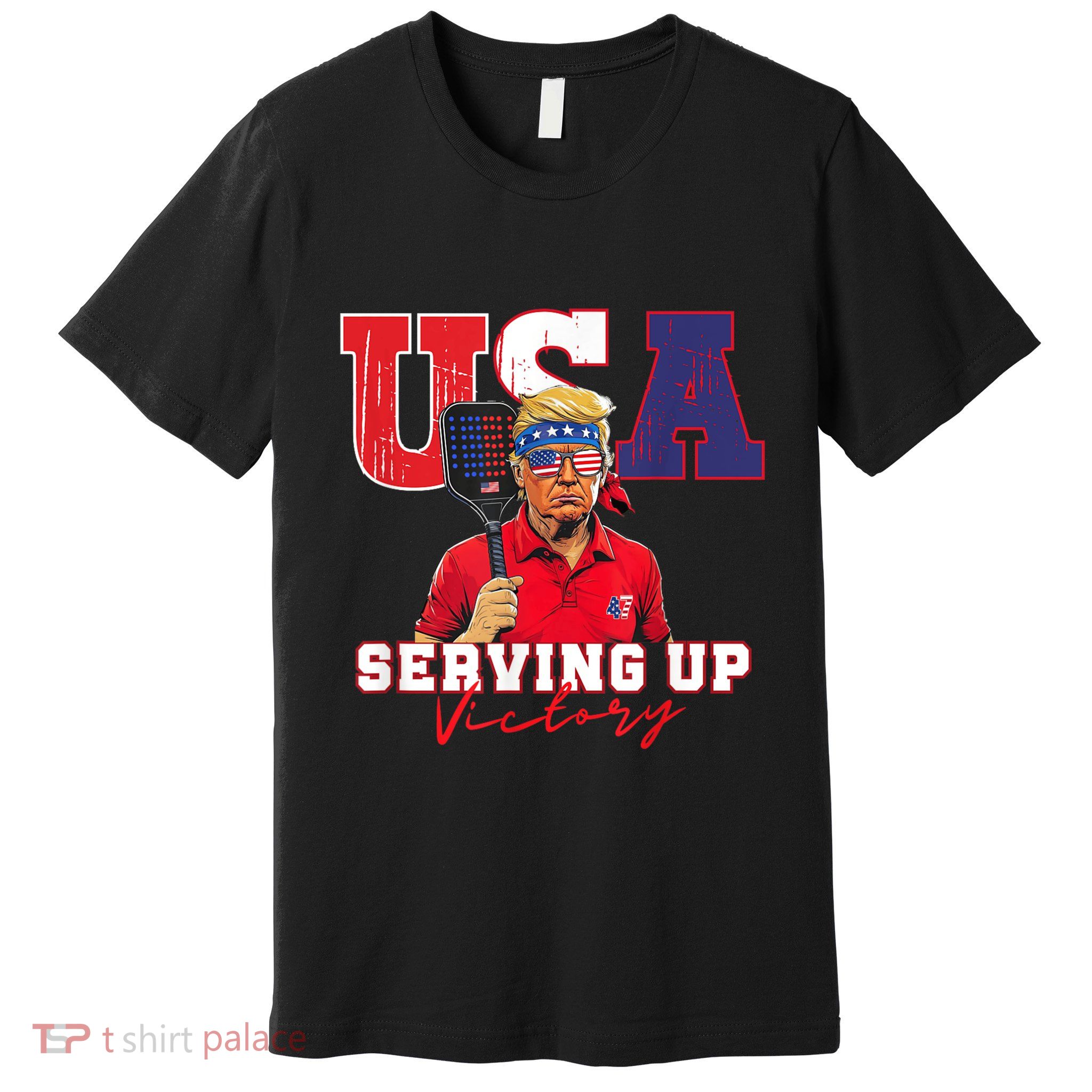 Usa Pickleball Champ Patriotic Trump & Pickleball Premium T-Shirt
