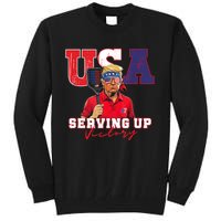 Usa Pickleball Champ Patriotic Trump & Pickleball Tall Sweatshirt